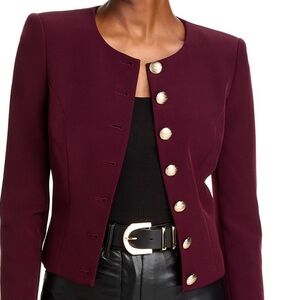 GENERATION LOVE BURGUNDY CREPE BLAZER SMALL